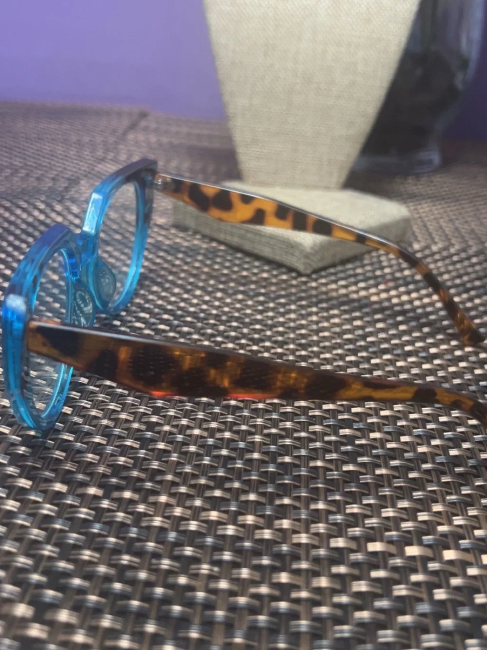 Transparent Blue Fashion Glasses